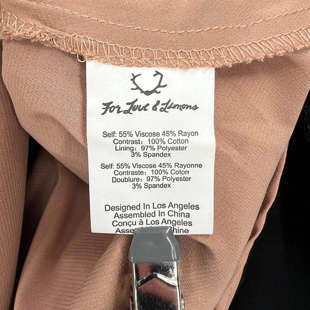 FOR LOVE AND LEMONS Persephone Embroidered Mini Skirt Womens Small Black Pink - Picture 12 of 16